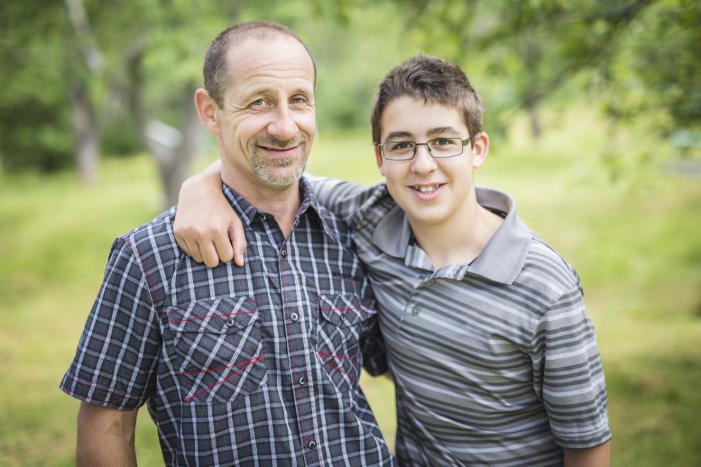 Father talks to son about drug treatment